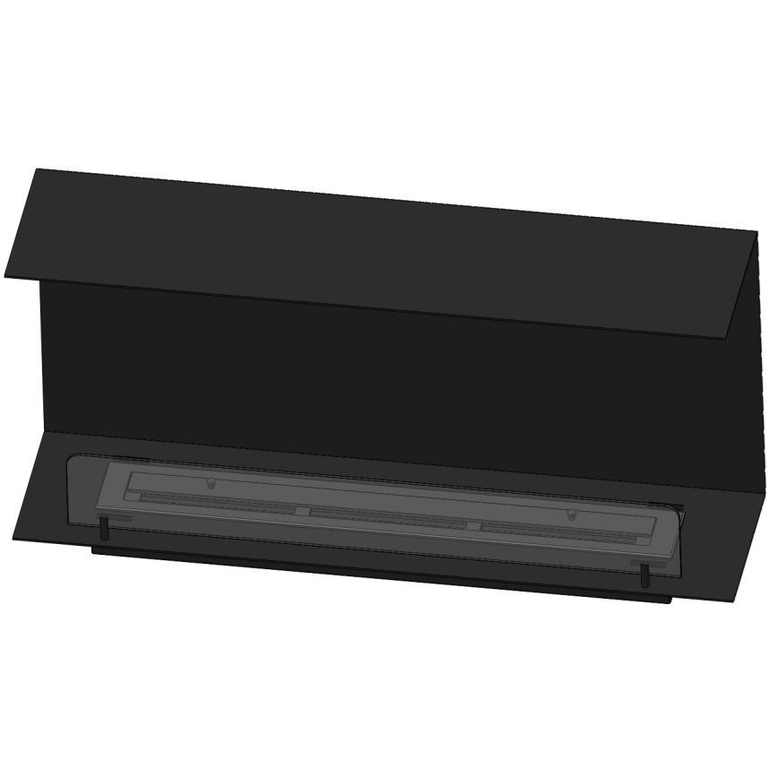InFire - Built-in BIO fireplace 100x45 cm 3kW svart