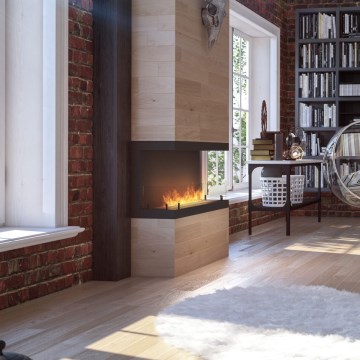 InFire - Built-in BIO fireplace 100x50 cm 3kW svart