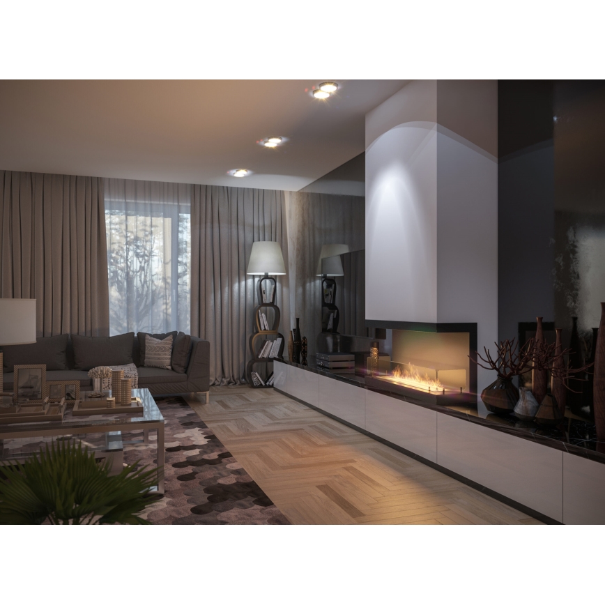 InFire - Built-in BIO fireplace 100x50 cm 3kW svart