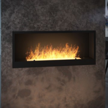 InFire - Built-in BIO fireplace 120x50 cm 3kW svart