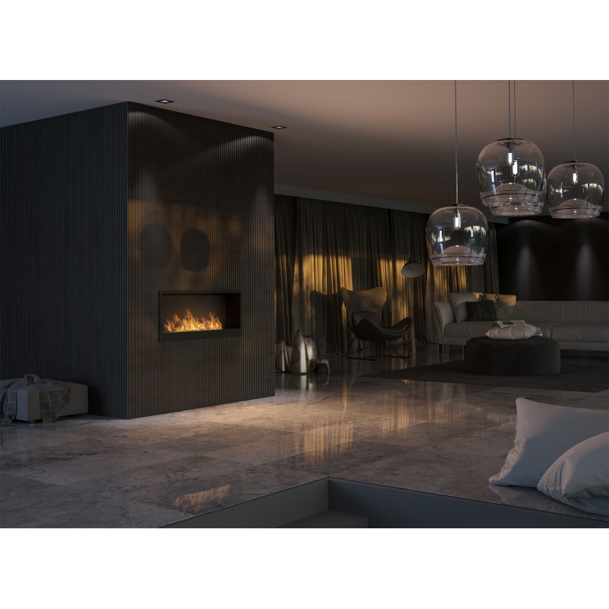 InFire - Built-in BIO fireplace 120x50 cm 3kW svart