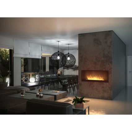 InFire - Built-in BIO fireplace 120x50 cm 3kW svart