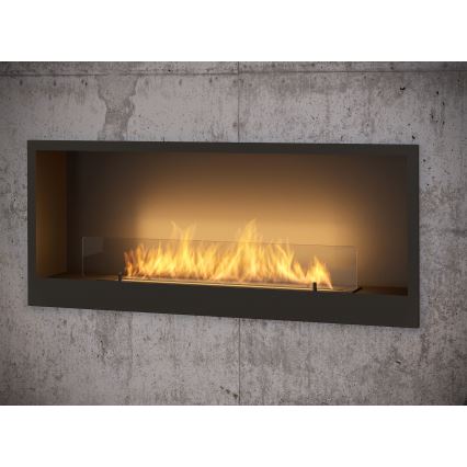 InFire - Built-in BIO fireplace 120x50 cm 3kW svart