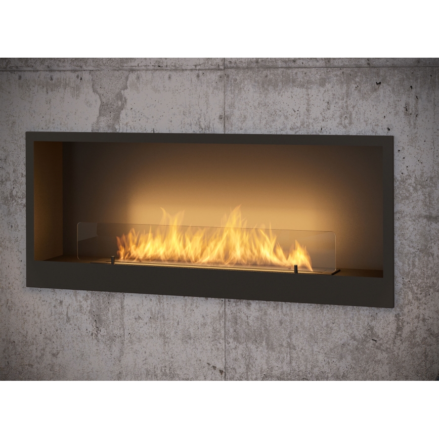 InFire - Built-in BIO fireplace 120x50 cm 3kW svart
