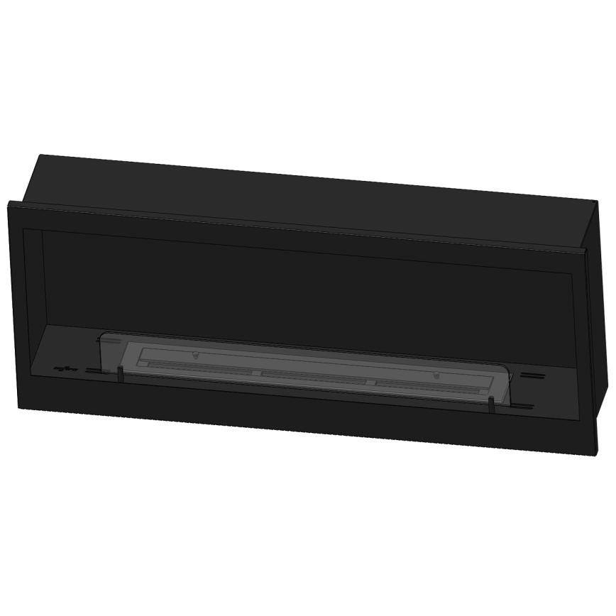 InFire - Built-in BIO fireplace 120x50 cm 3kW svart