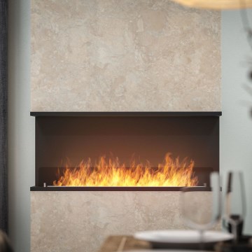 InFire - Built-in BIO fireplace 120x50 cm 3kW svart