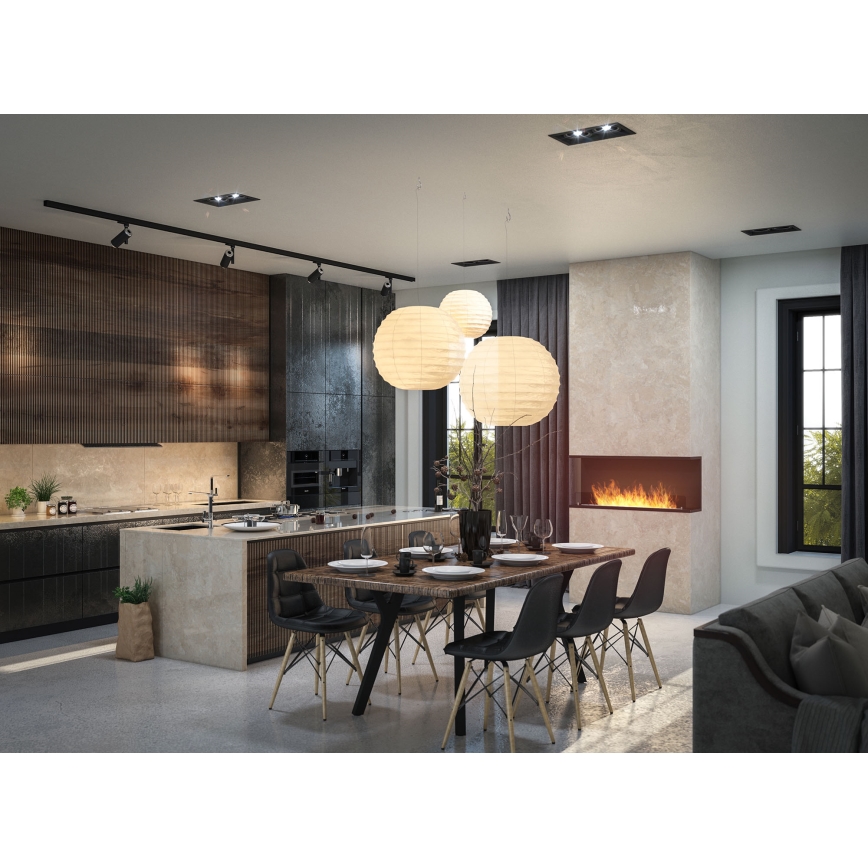 InFire - Built-in BIO fireplace 120x50 cm 3kW svart
