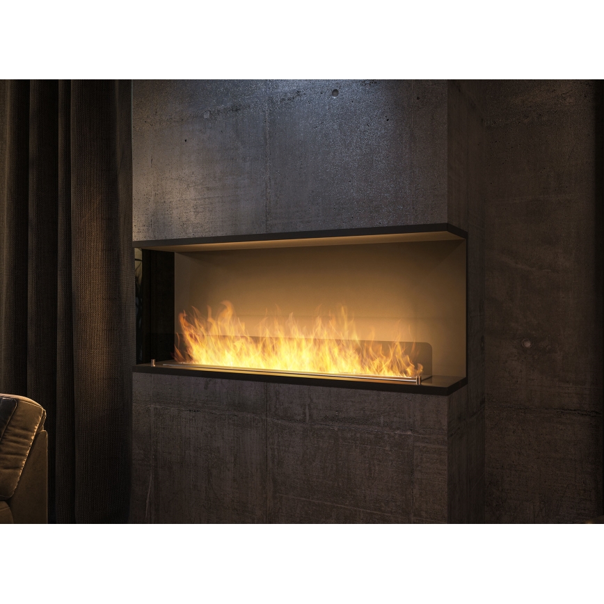 InFire - Built-in BIO fireplace 120x50 cm 3kW svart