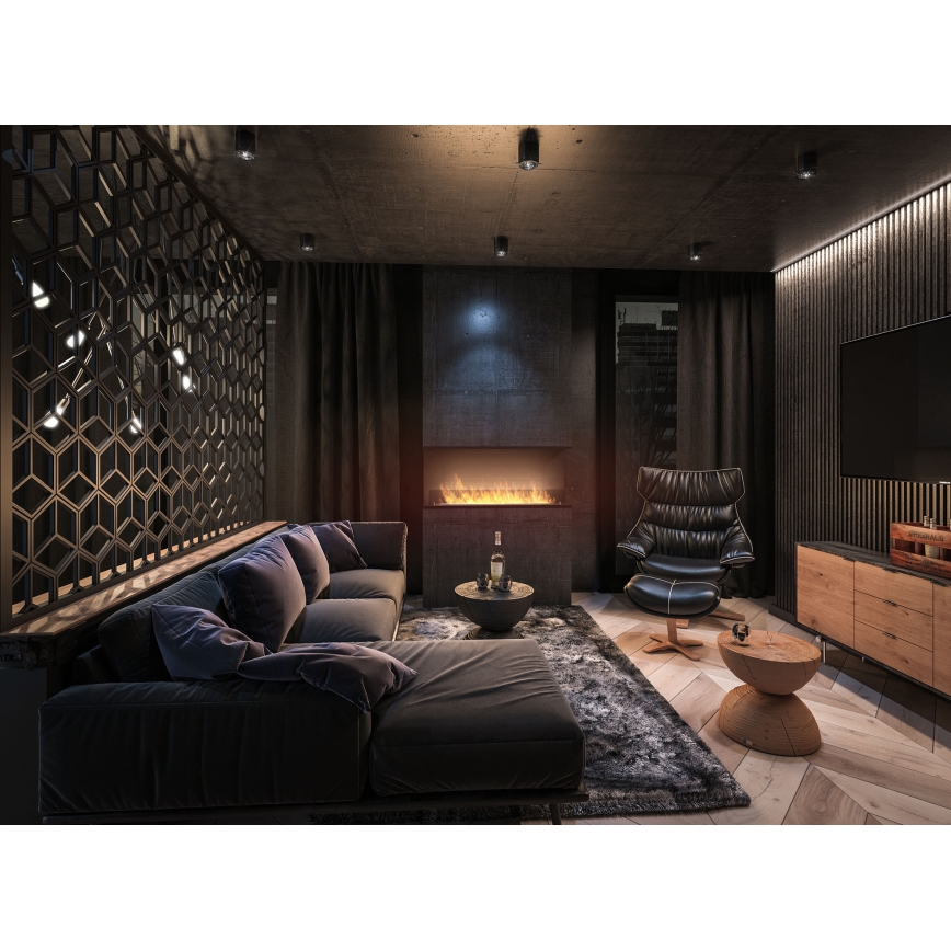 InFire - Built-in BIO fireplace 120x50 cm 3kW svart