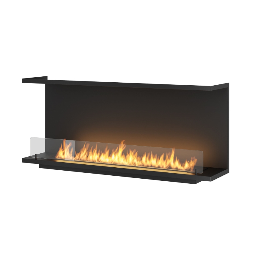 InFire - Built-in BIO fireplace 120x50 cm 3kW svart