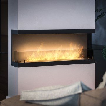 InFire - Built-in BIO fireplace 120x50 cm 5kW svart