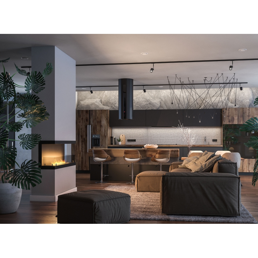 InFire - Built-in BIO fireplace 120x50 cm 5kW svart
