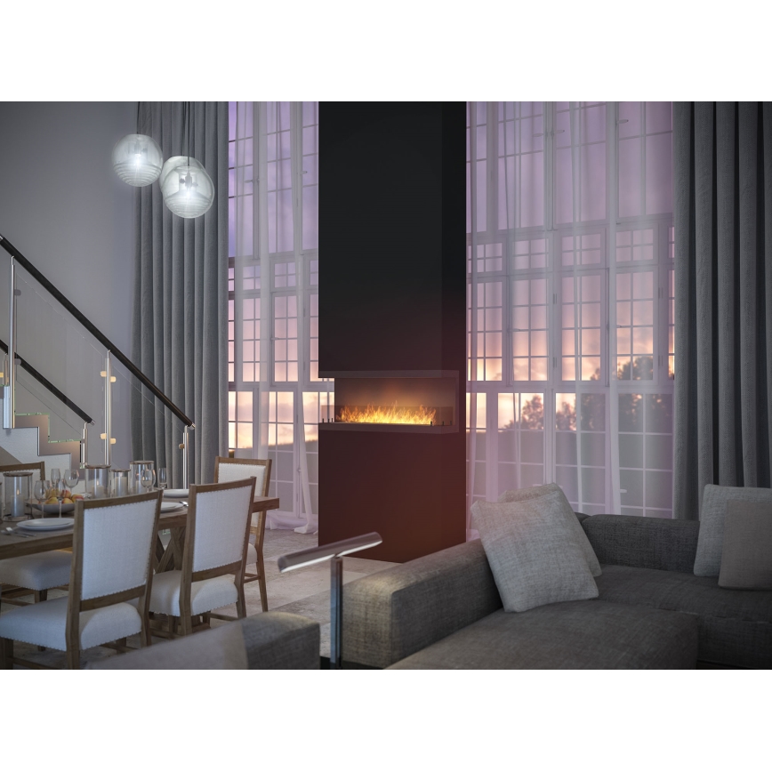 InFire - Built-in BIO fireplace 120x50 cm 5kW svart