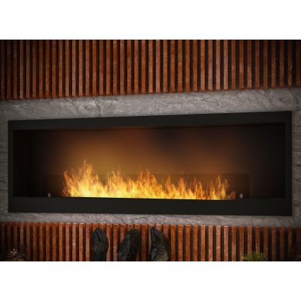 InFire - Built-in BIO fireplace 150x50 cm 4,2kW svart