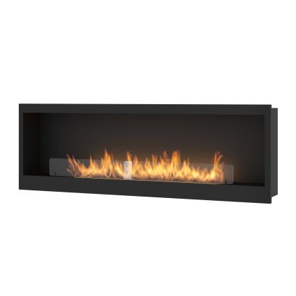 InFire - Built-in BIO fireplace 150x50 cm 4,2kW svart