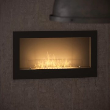 InFire - Built-in BIO fireplace 90x50 cm 3kW svart