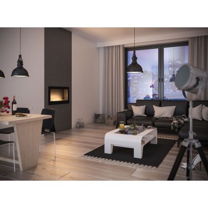 InFire - Built-in BIO fireplace 90x50 cm 3kW svart