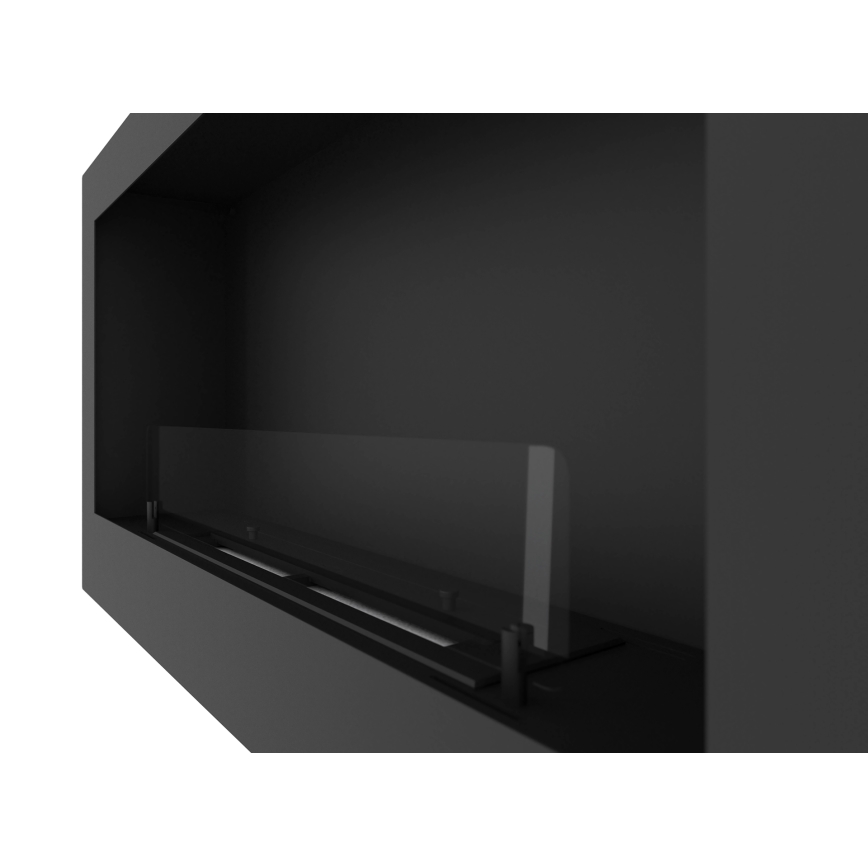 InFire - Built-in BIO fireplace 90x50 cm 3kW svart