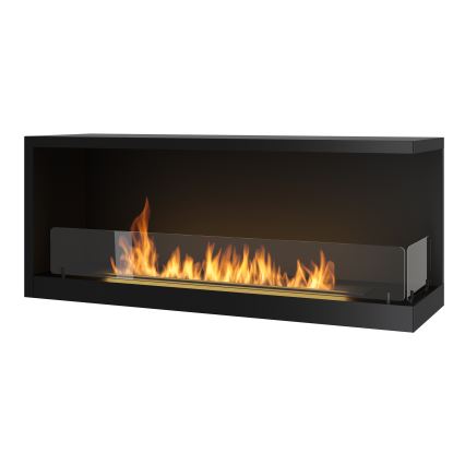 InFire - Corner BIO fireplace 110x45 cm 3kW svart