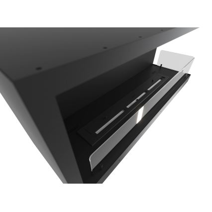 InFire - Corner BIO fireplace 110x45 cm 3kW svart