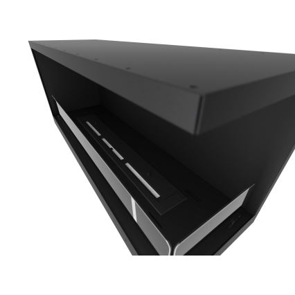 InFire - Corner BIO fireplace 110x45 cm 3kW svart