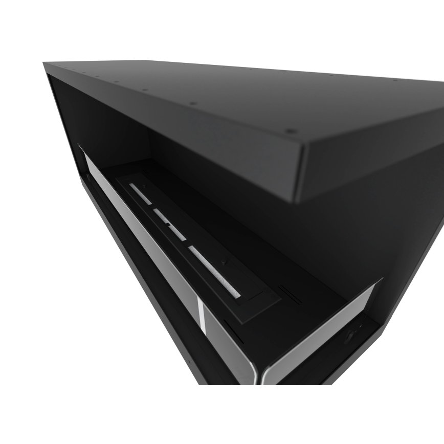 InFire - Corner BIO fireplace 110x45 cm 3kW svart