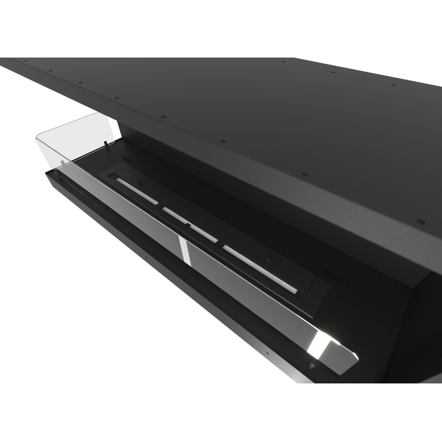 InFire - Corner BIO fireplace 110x45 cm 3kW svart