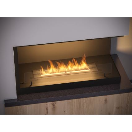 InFire - Corner BIO fireplace 80x45 cm 3,5kW svart