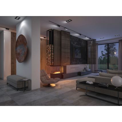 InFire - Corner BIO fireplace 80x50 cm 3kW bifacial