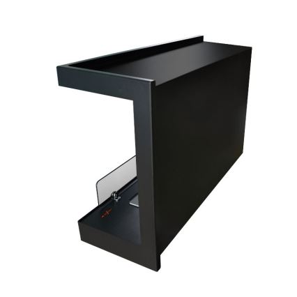 InFire - Corner BIO fireplace 84x54 cm 3kW svart