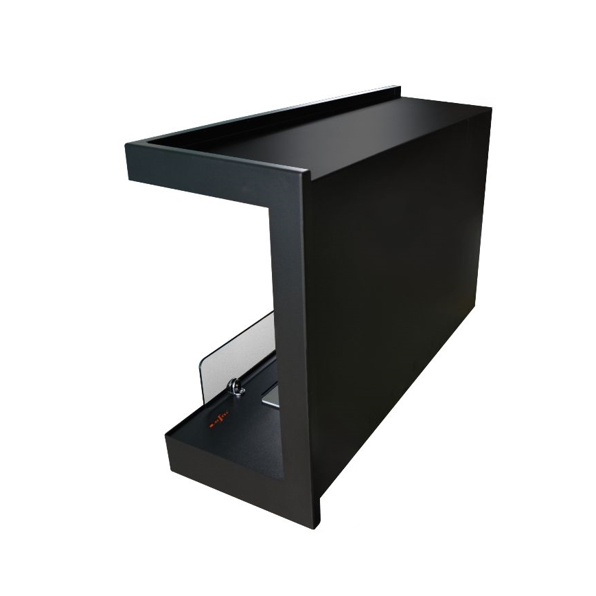 InFire - Corner BIO fireplace 84x54 cm 3kW svart