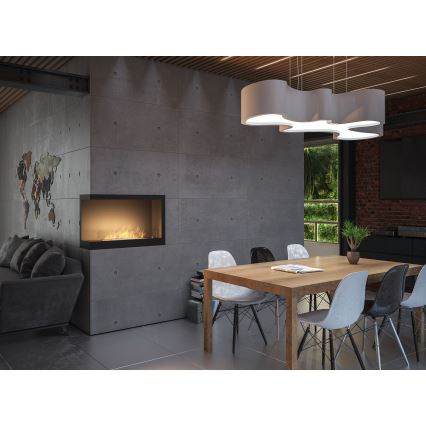 InFire - Corner BIO fireplace 84x54 cm 3kW svart