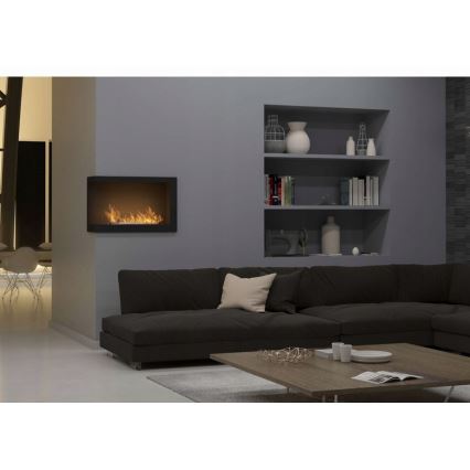 InFire - Corner BIO fireplace 84x54 cm 3kW svart