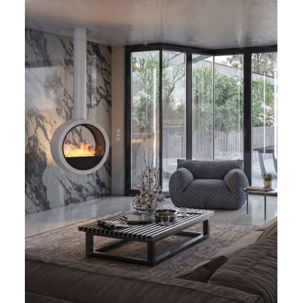 InFire - Hanging BIO fireplace diameter 70 cm 3kW vit