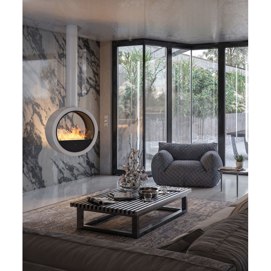 InFire - Hanging BIO fireplace diameter 70 cm 3kW vit