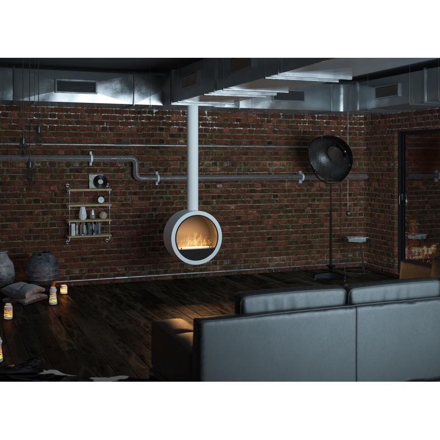 InFire - Hanging BIO fireplace diameter 70 cm 3kW vit