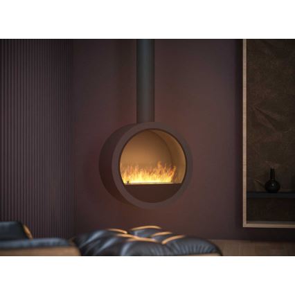 InFire - Hanging BIO fireplace diameter 70 cm 3kW svart