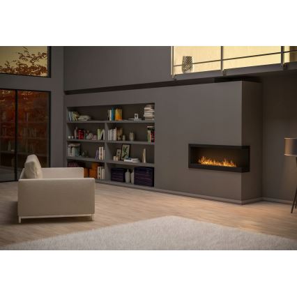 InFire - Hörn BIO eldstad 45x120 cm 3kW svart