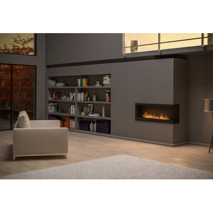InFire - Hörn BIO eldstad 45x120 cm 3kW svart