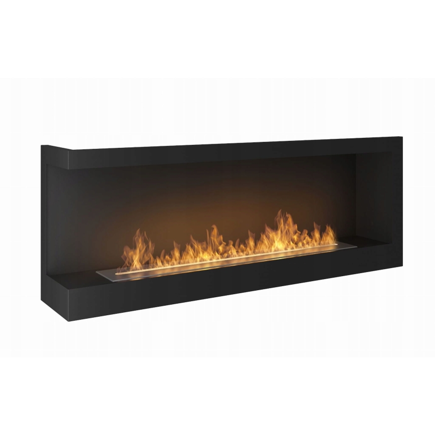 InFire - Hörn BIO eldstad 45x120 cm 3kW svart