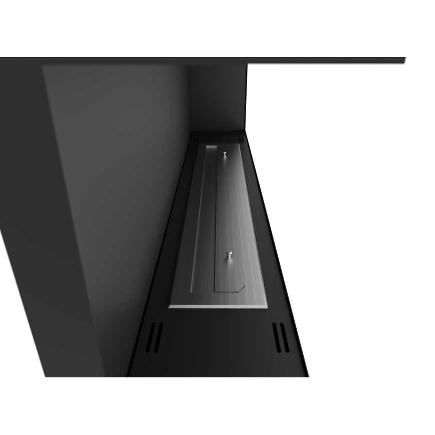 InFire - Hörn BIO eldstad 45x120 cm 3kW svart