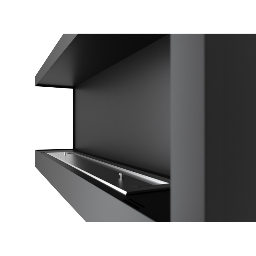 InFire - Hörn BIO eldstad 45x120 cm 3kW svart