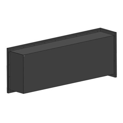 InFire - Hörn BIO eldstad 45x120 cm 3kW svart