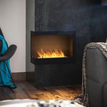 InFire - Hörn BIO eldstad 45x60 cm 3kW svart