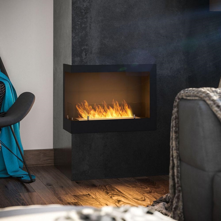 InFire - Hörn BIO eldstad 45x60 cm 3kW svart