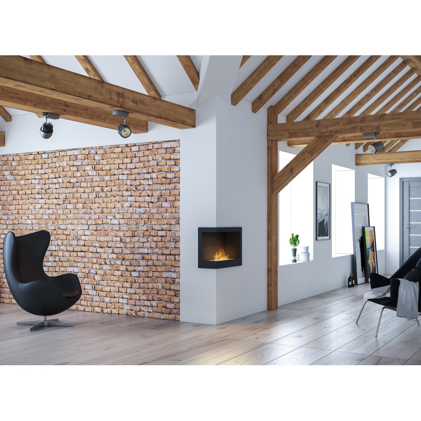 InFire - Hörn BIO eldstad 45x60 cm 3kW svart