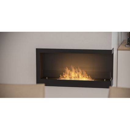 InFire - Hörn BIO eldstad 45x90 cm 3kW svart