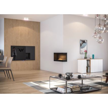 InFire - Hörn BIO eldstad 45x90 cm 3kW svart