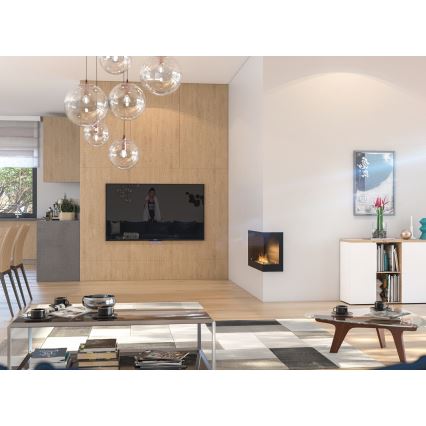InFire - Hörn BIO eldstad 45x90 cm 3kW svart