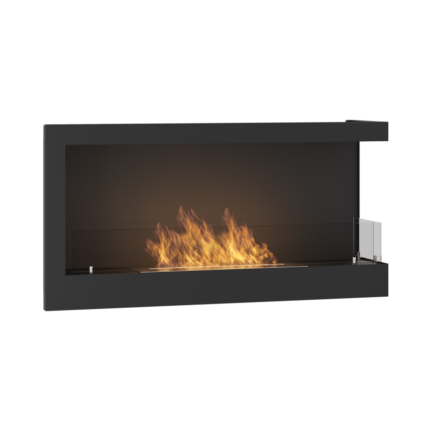InFire - Hörn BIO eldstad 45x90 cm 3kW svart